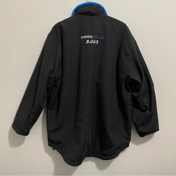 Guinness Official Merchandise 1/4 Zip Jacket Black Blue Reversible L/XL Rare - Picture 2 of 14